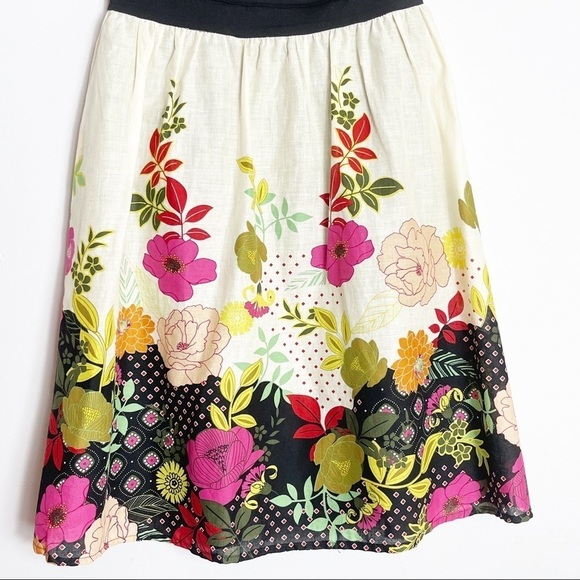 Trixxi Floral & Black Strapless Print Dress Size 7 - Picture 3 of 7